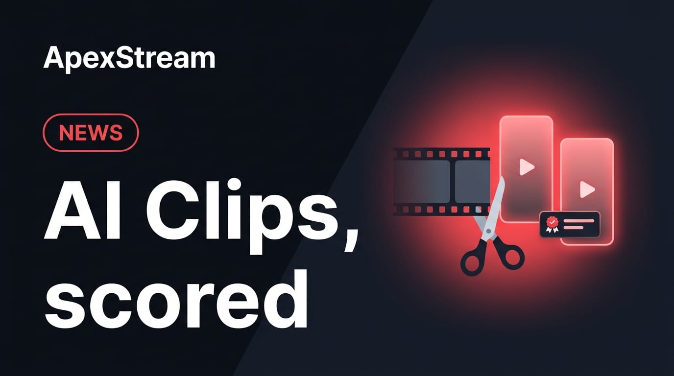 AI Clips: three highlights per stream, scored