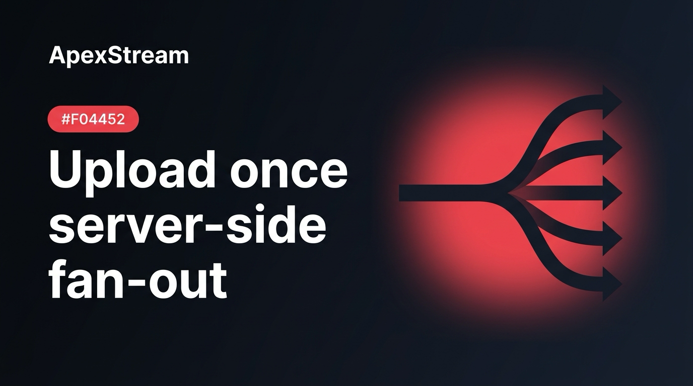Upload once, stream everywhere: the math of server-side fan-out