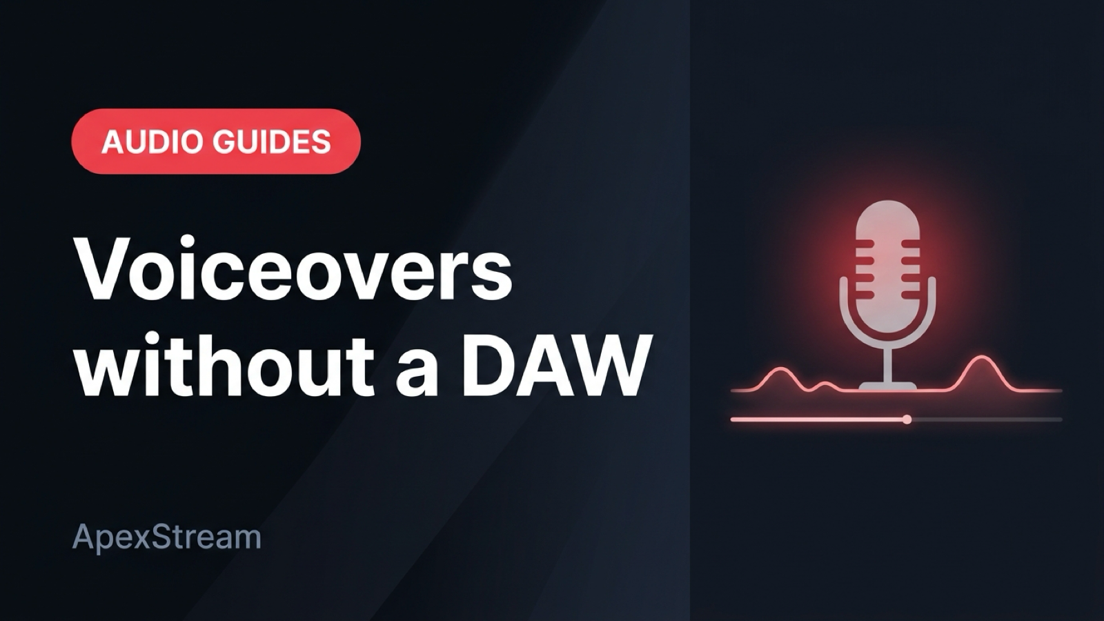 Voiceovers without a DAW