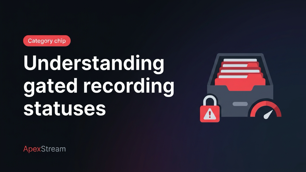 Gated recordings: what Over Storage, Over Plan Length, and Plan Downgraded really mean