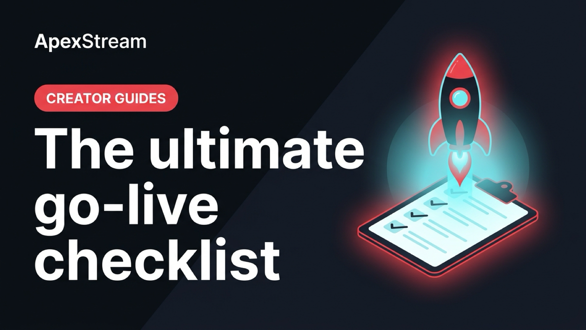 The go-live checklist for every show