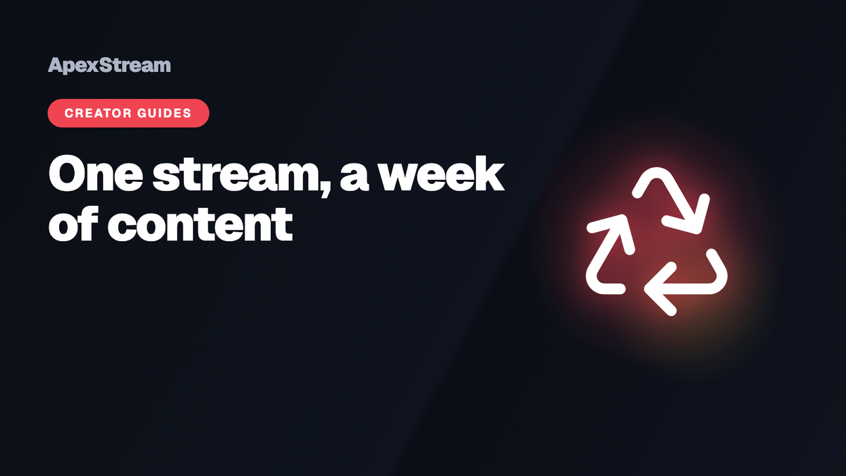 How to turn one livestream into a week of content