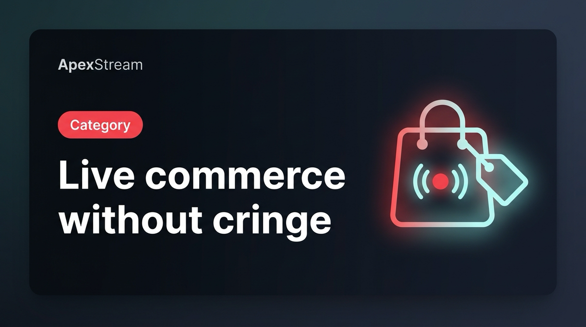 Live Commerce without the cringe