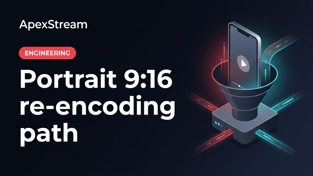 Portrait 9:16: the re-encode path and why it's a Scale feature