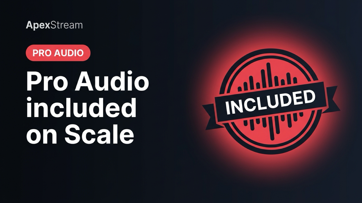 Pro Audio is now included on Scale and Enterprise