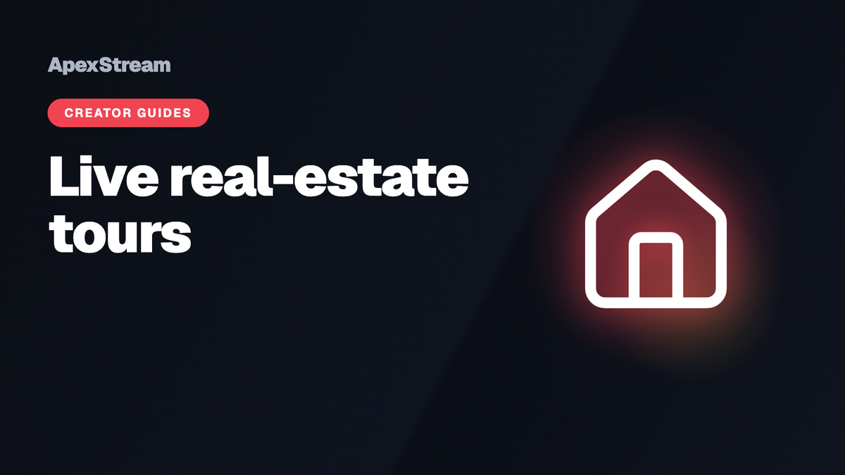 Real-estate live tours that hit three platforms at once