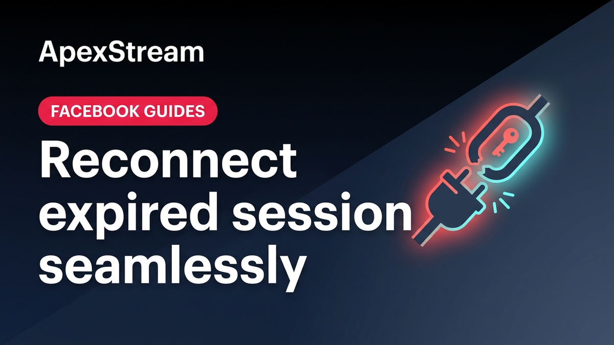Reconnecting an expired Facebook session without losing your show