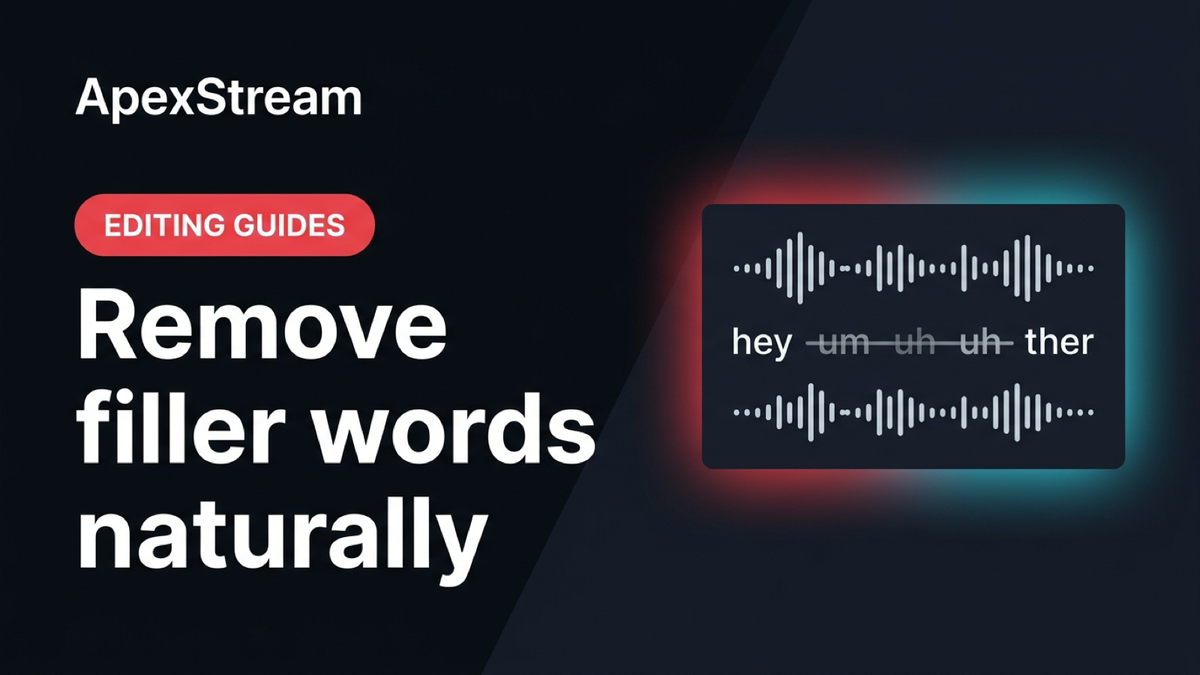 Removing filler words without sounding edited