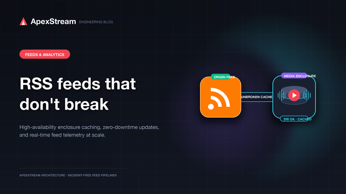 RSS feeds that don't break: caching, enclosures, and download analytics