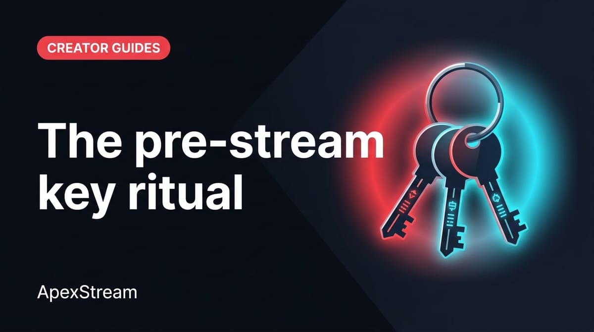 The stream-key ritual: Instagram, TikTok, and X before every stream
