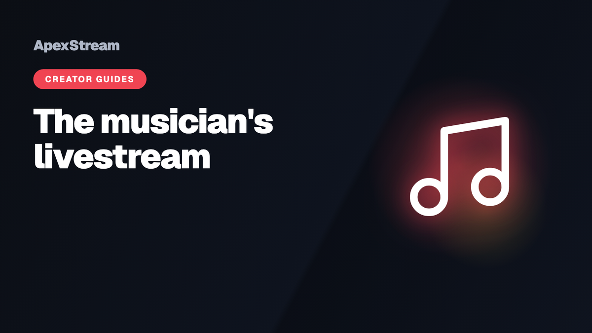 The musician's livestream: a good-sounding show from one room