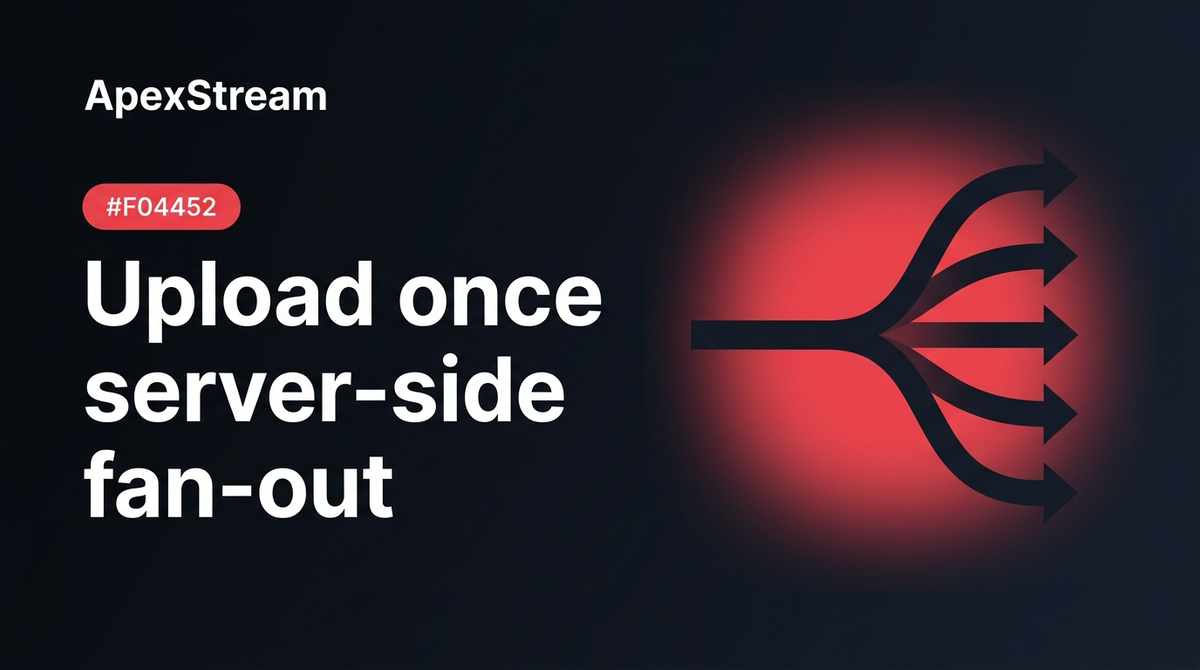 Upload once, stream everywhere: the math of server-side fan-out