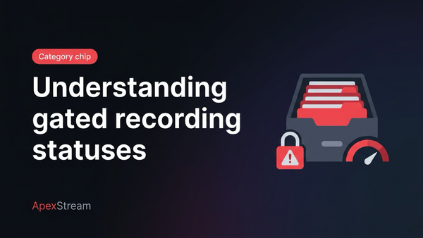Gated recordings: what Over Storage, Over Plan Length, and Plan Downgraded really mean