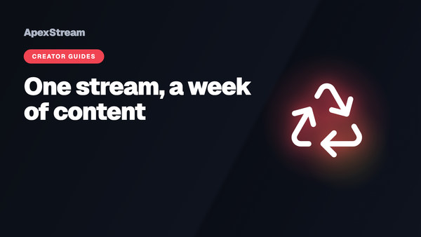 How to turn one livestream into a week of content