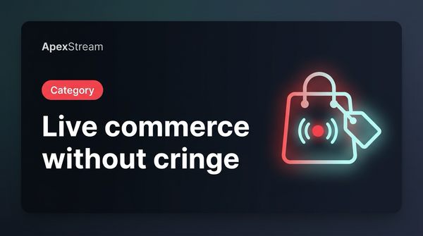Live Commerce without the cringe