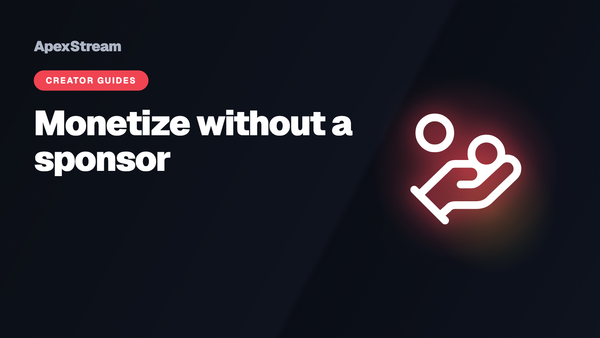Monetizing a live audience when you don't have a sponsor