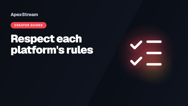 Plan a show that respects each platform's rules