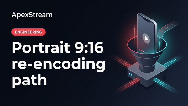 Portrait 9:16: the re-encode path and why it's a Scale feature