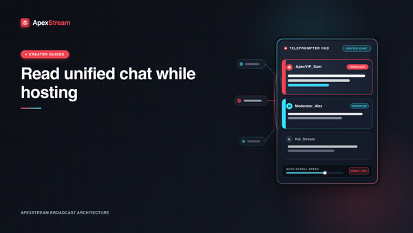 Reading unified chat while hosting without melting your brain