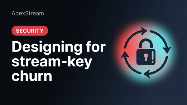 Stream-key churn is a fact of life — design for it