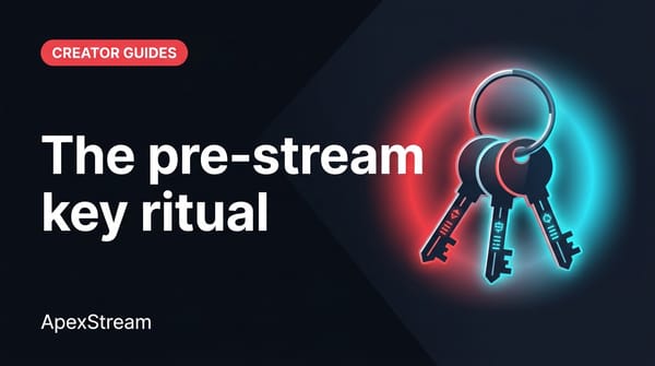 The stream-key ritual: Instagram, TikTok, and X before every stream