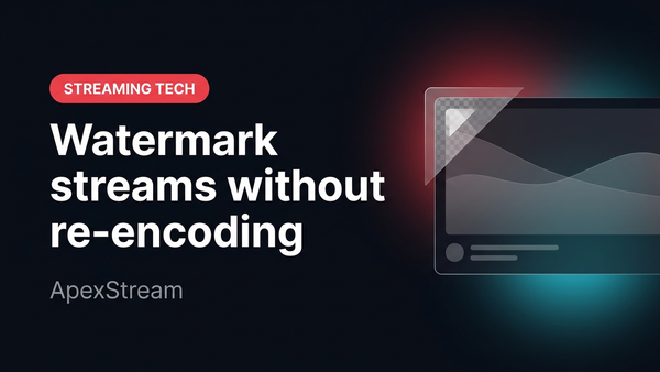 Watermarking a stream without re-encoding everything