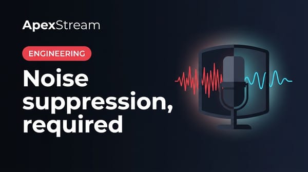 Why Web Studio won't let you go live without noise suppression